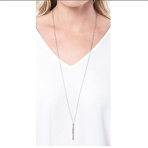 NWT Gorjana Taner Long Necklace in Silver!